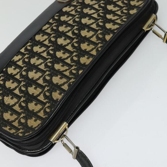 DIOR Trotter Canvas Shoulder Bag Navy Gold - Picture 6 of 12